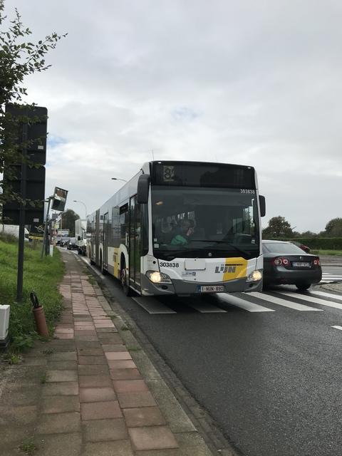Foto van DeLijn Mercedes-Benz Citaro G 303838 Gelede bus door Delijn821