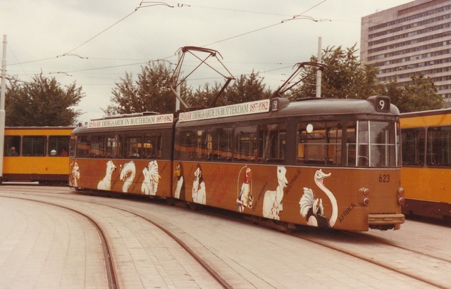 Foto van RET Rotterdamse Düwag GT6 623 Tram door JanWillem