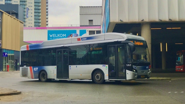 Foto van RET VDL Citea SLE-120 Hybrid 1263 Standaardbus door_gemaakt Rotterdamseovspotter