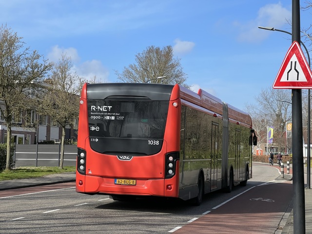 Foto van EBS VDL Citea SLFA-181 Electric 1038 Gelede bus door_gemaakt Stadsbus