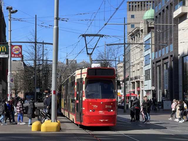 Foto van HTM GTL8 3119 Tram door Stadsbus