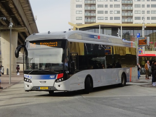 Foto van RET VDL Citea SLE-120 Hybrid 1214 Standaardbus door Rotterdamseovspotter