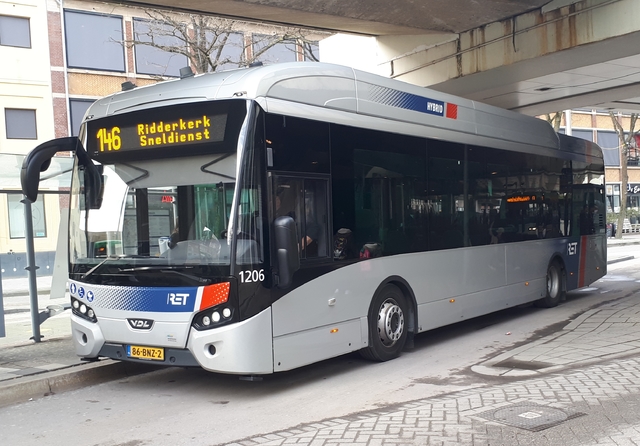 Foto van RET VDL Citea SLE-120 Hybrid 1206 Standaardbus door glenny82