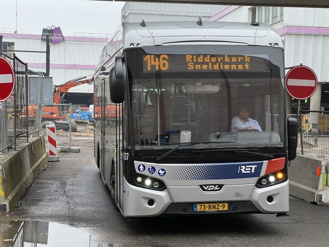 Foto van RET VDL Citea SLE-120 Hybrid 1237 Standaardbus door Stadsbus