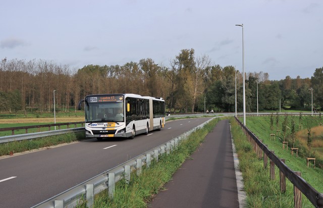 Foto van DeLijn MAN Lion's City 18H 608060 Gelede bus door mauricehooikammer