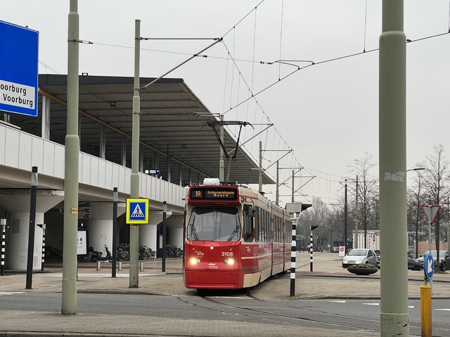 Foto van HTM GTL8 3108 Tram door Stadsbus