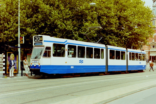 Foto van GVB 9- & 10G-tram 808 Tram door CN6635
