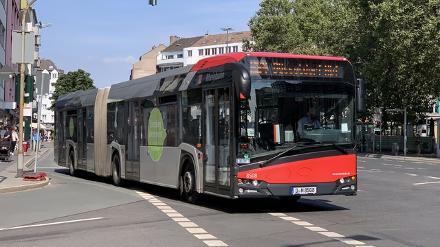 Foto van Rheinbahn Solaris Urbino 18 8508 Gelede bus door BusDordrecht2003