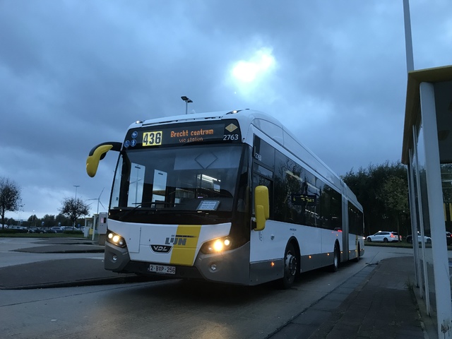 Foto van DeLijn VDL Citea SLFA-180 Hybrid 2763 Gelede bus door Delijn821
