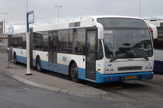 Foto van GVB Berkhof Jonckheer G 574 Gelede bus door wyke2207