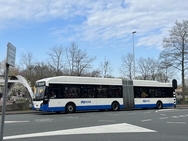 Foto van GVB VDL Citea SLFA-180 Electric 2265 Gelede bus door Stadsbus
