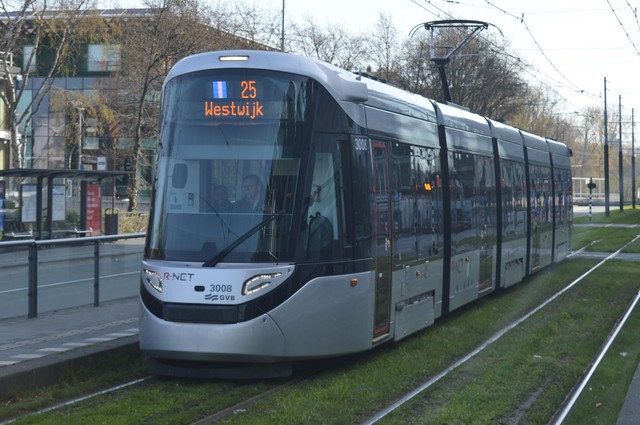 Foto van GVB 15G-tram (Urbos) 3008 Tram door wyke2207