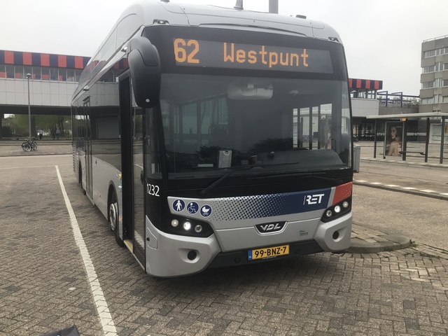 Foto van RET VDL Citea SLE-120 Hybrid 1232 Standaardbus door Marvin325