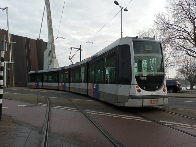 Foto van RET Rotterdamse Citadis 2027 Tram door Sneltram