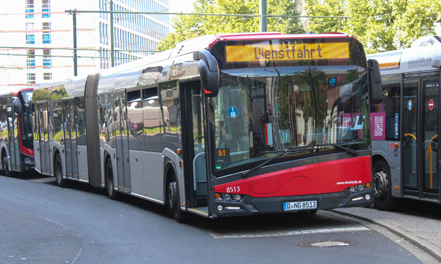 Foto van Rheinbahn Solaris Urbino 18 8513 Gelede bus door BusDordrecht2003