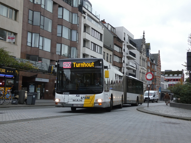 Foto van DeLijn MAN Lion's City G 110207 Gelede bus door_gemaakt Delijn821