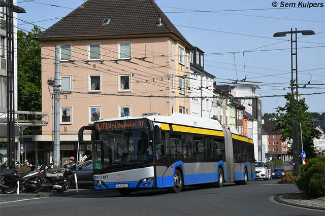 Foto van SWS Solaris Trollino 18 871 Gelede bus door RW2014