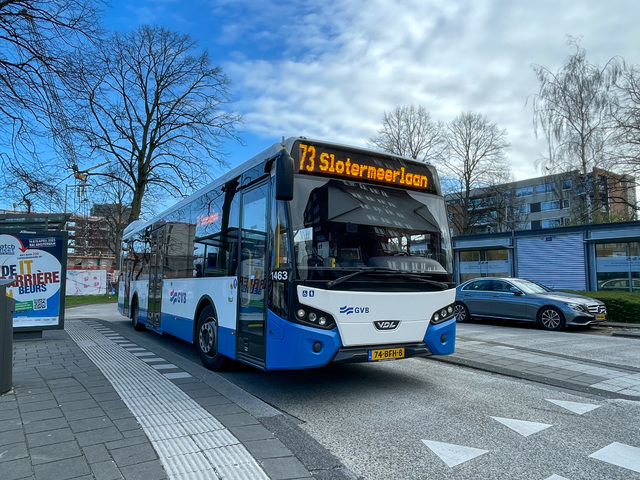 Foto van GVB VDL Citea SLF-120 1463 Standaardbus door TrainspotterAmsterdam