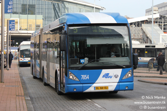 Foto van GVU Van Hool AG300 7854 Gelede bus door Busentrein