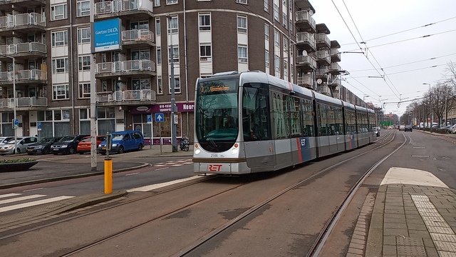 Foto van RET Rotterdamse Citadis 2105 Tram door Sneltram