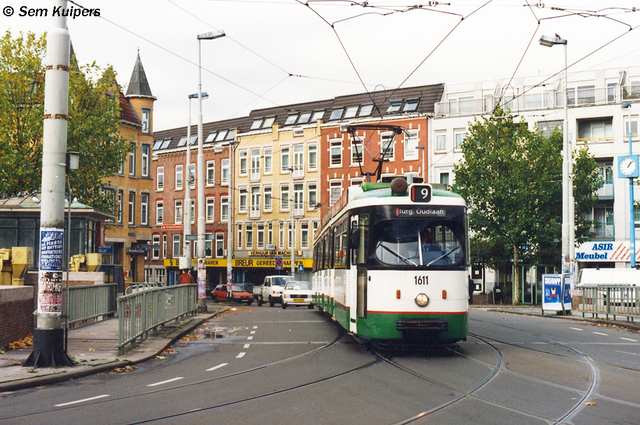Foto van RET Rotterdamse Düwag GT8 1611 Tram door RW2014