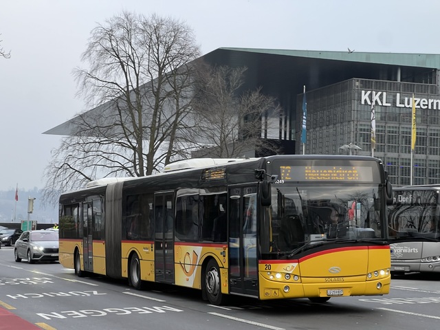 Foto van Postauto Solaris Urbino 18 10249 Gelede bus door Stadsbus