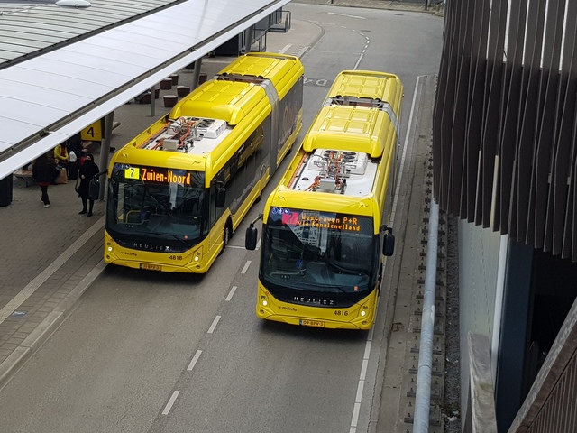 Foto van QBZ Heuliez GX437 ELEC 4816 Gelede bus door_gemaakt treinspotter-Dordrecht-zuid