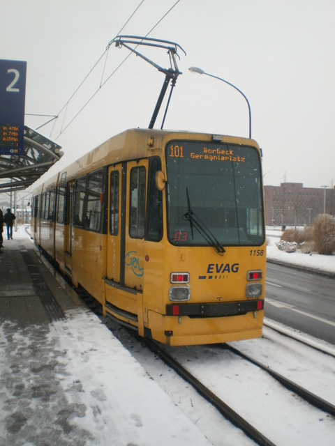 Foto van RBN Stadtbahnwagen M/N 8 1158 Tram door_gemaakt Perzik