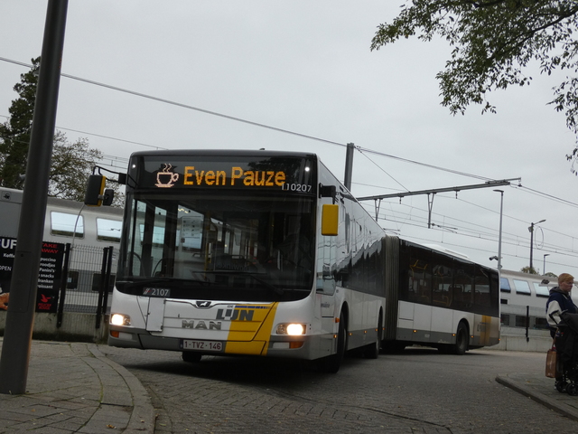 Foto van DeLijn MAN Lion's City G 110207 Gelede bus door Delijn821