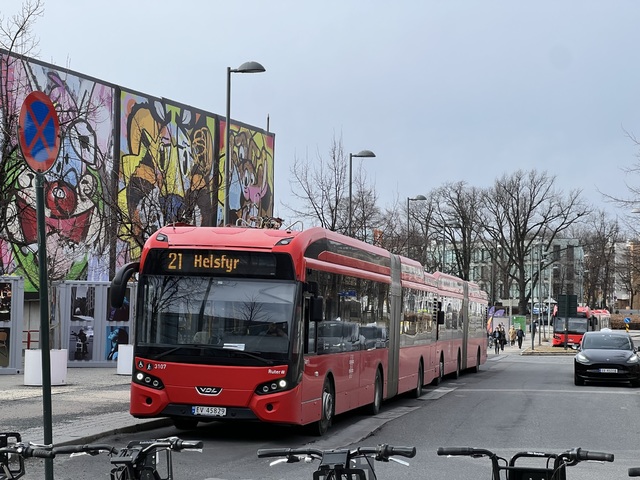 Foto van UniBuss VDL Citea SLFA-180 Electric 3107 Gelede bus door_gemaakt Stadsbus