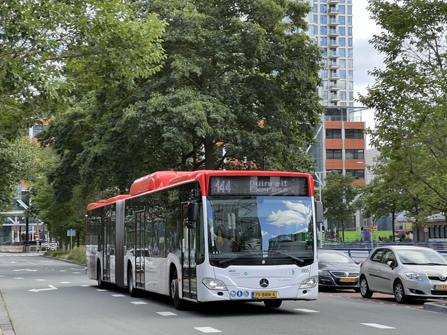 Foto van EBS Mercedes-Benz Citaro G NGT Hybrid 1105 Gelede bus door_gemaakt Stadsbus