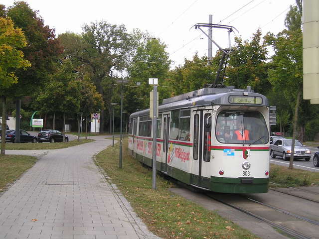 Foto van SWA Düwag GT8 803 Tram door Perzik