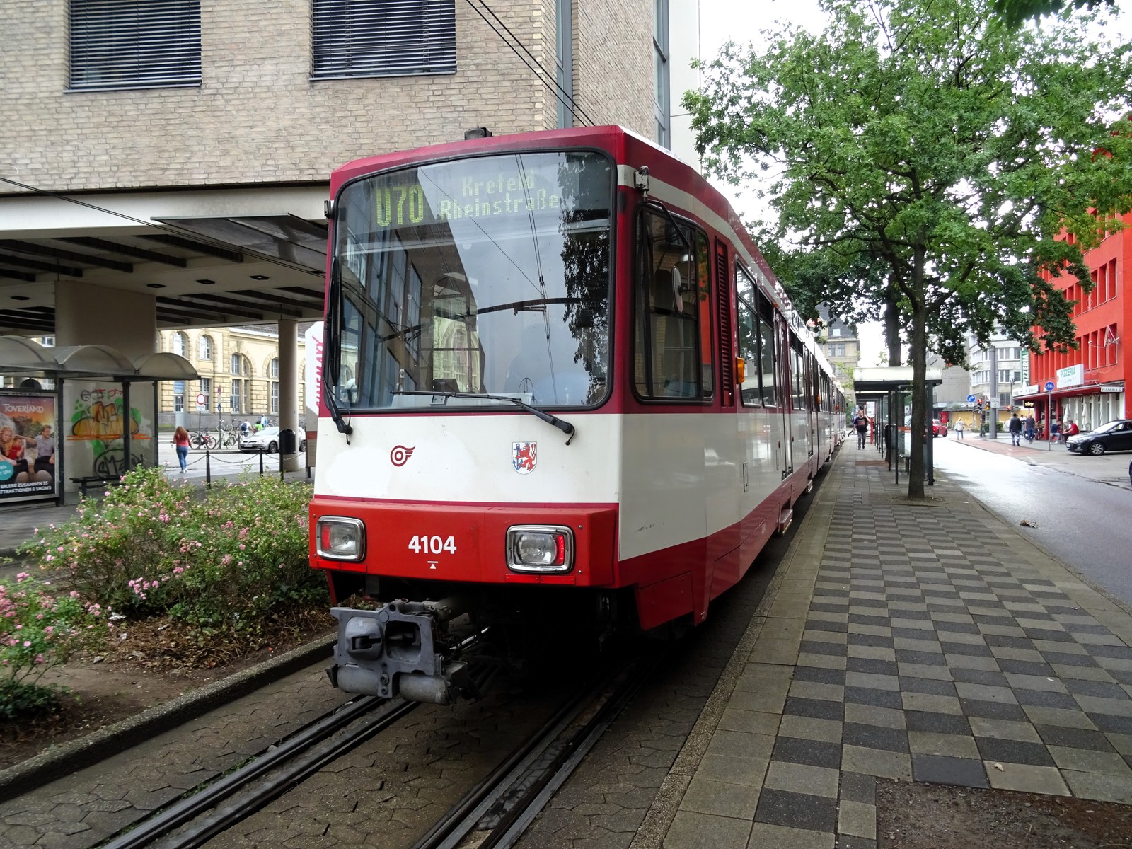 Foto van Rheinbahn Stadtbahnwagen B 4104