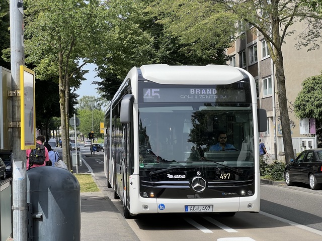 Foto van ASEAG Mercedes-Benz eCitaro G 497 Gelede bus door Stadsbus