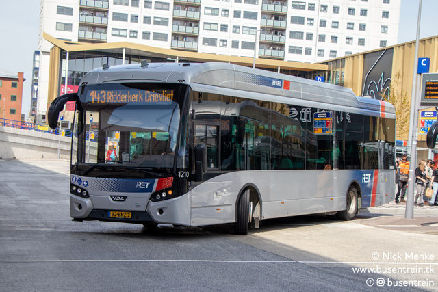 Foto van RET VDL Citea SLE-120 Hybrid 1210 Standaardbus door Busentrein