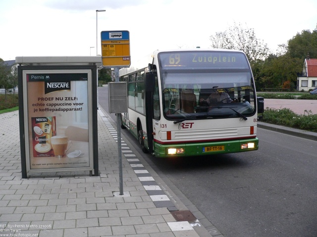 Foto van RET Den Oudsten B96 831 Standaardbus door tsov