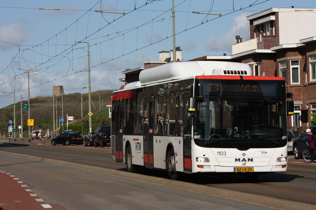 Foto van HTM MAN Lion's City CNG 1103 Standaardbus door Tramspoor
