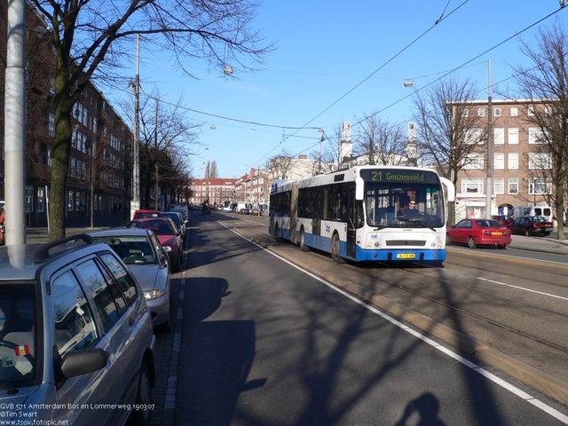 Foto van GVB Berkhof Jonckheer G 571 Gelede bus door tsov