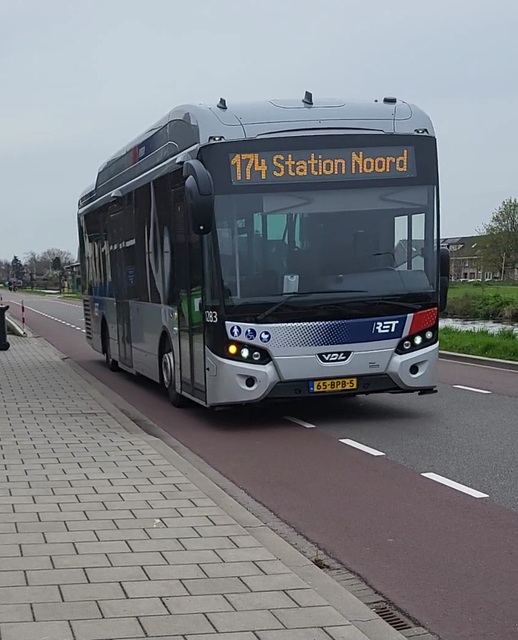 Foto van RET VDL Citea SLE-120 Hybrid 1283 Standaardbus door OVspoter-Lansingerland