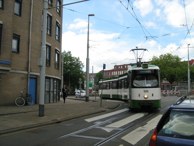 Foto van RET Rotterdamse Düwag GT8 1616 Tram door JanWillem