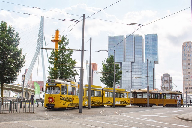 Foto van RoMeO Rotterdamse Düwag GT8 1605 Tram door GB523