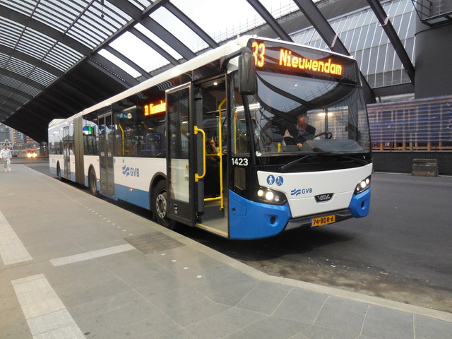 Foto van GVB VDL Citea SLFA-180 1423 Gelede bus door_gemaakt Stadsbus