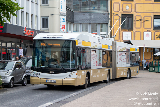 Foto van SWS Hess Swisstrolley 963 Gelede bus door Busentrein