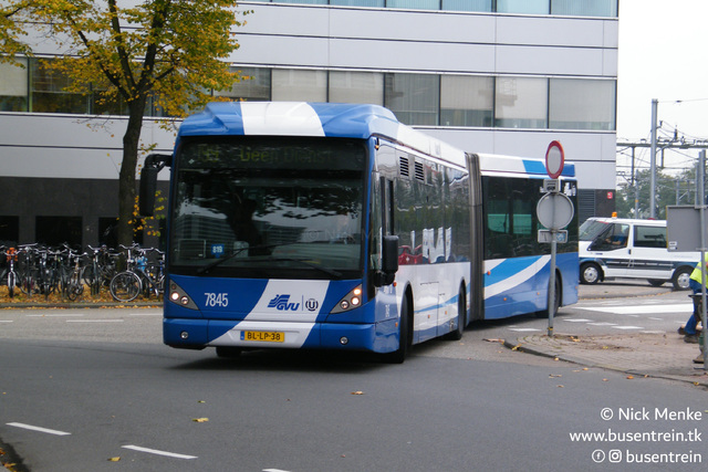 Foto van GVU Van Hool AG300 7845 Gelede bus door_gemaakt Busentrein