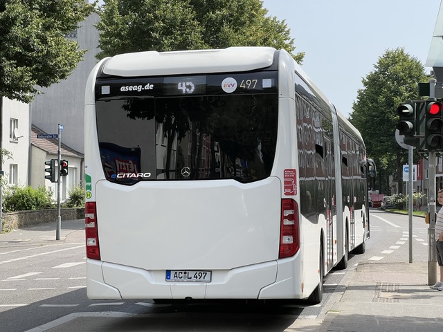 Foto van ASEAG Mercedes-Benz eCitaro G 497 Gelede bus door_gemaakt Stadsbus