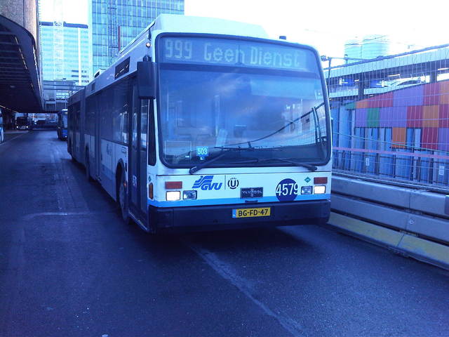 Foto van GVU Van Hool AG300 LPG 4579 Gelede bus door stefan188