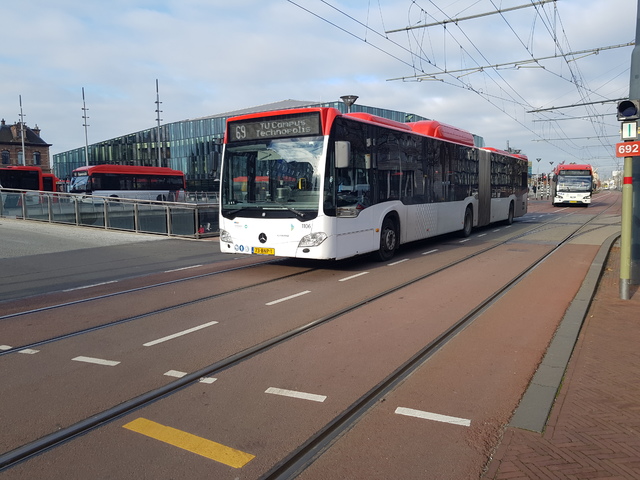 Foto van EBS Mercedes-Benz Citaro G NGT Hybrid 1106 Gelede bus door treinspotter-Dordrecht-zuid
