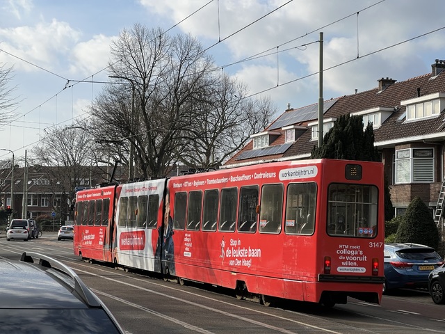 Foto van HTM GTL8 3147 Tram door Stadsbus