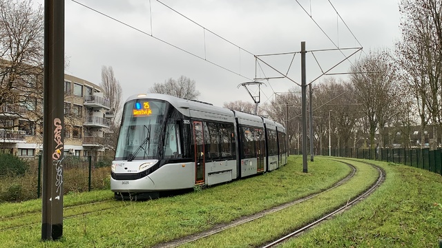 Foto van GVB 15G-tram (Urbos) 3025 Tram door Stadsbus