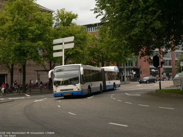 Foto van GVB Berkhof Jonckheer G 566 Gelede bus door tsov